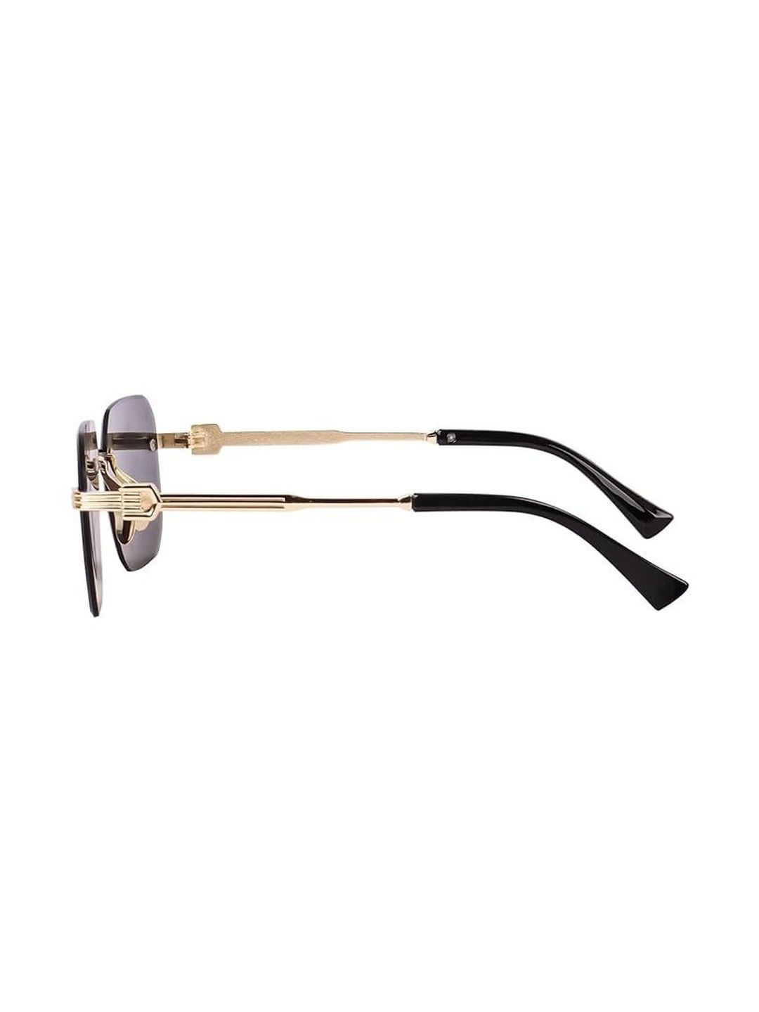GRADE vision Men Black Lens & Gold-Toned Rectangle Sunglasses with-picture-21