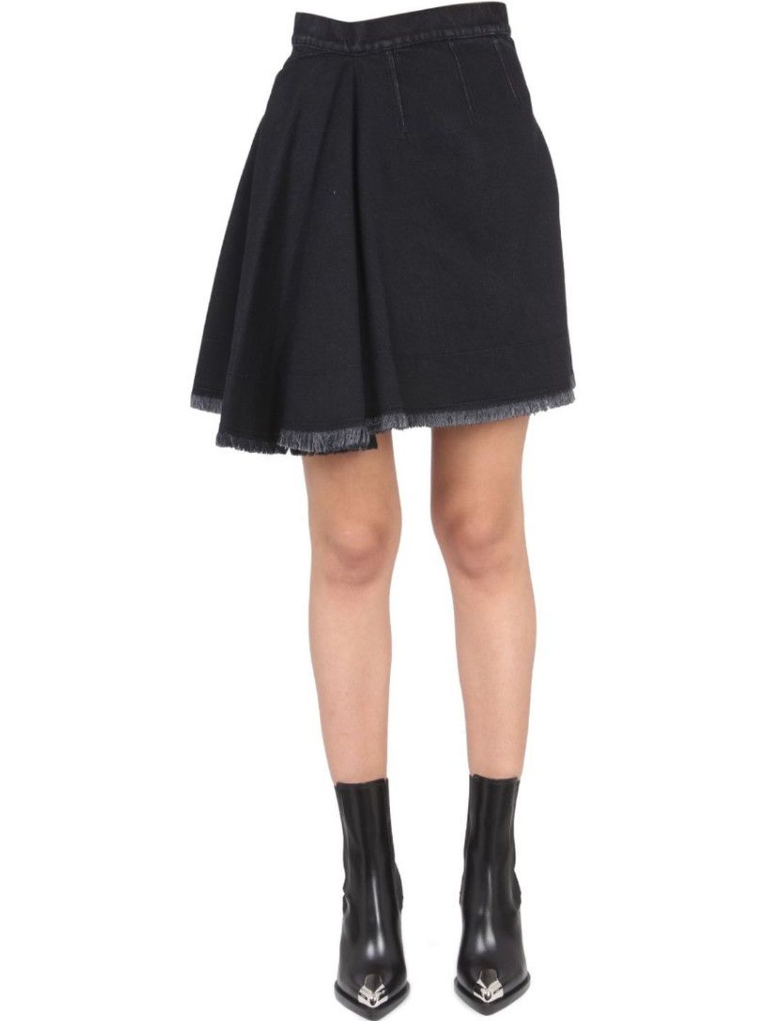Alexander McQueen Black Solid Mini Skirt-picture-20