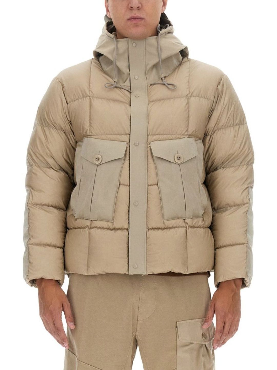 ten c Grey Quilted Hood Jacket-picture-53