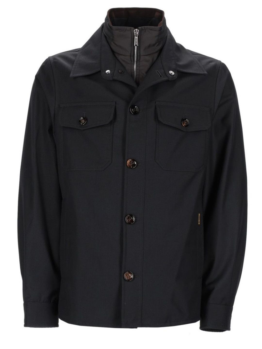 Moorer Men Solid Open Front Jacket-picture-10