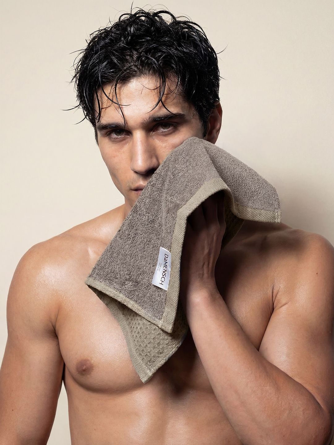 DAMENSCH Beige 4 Pieces Ultra-Soft Face Towel-image-19