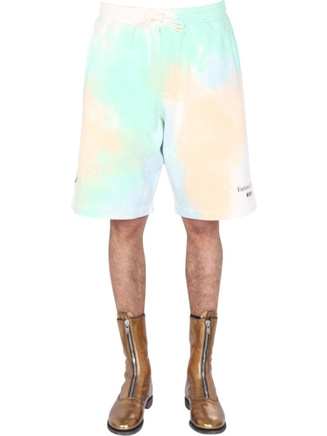 msgm Green Tie-Dye Shorts-picture-45