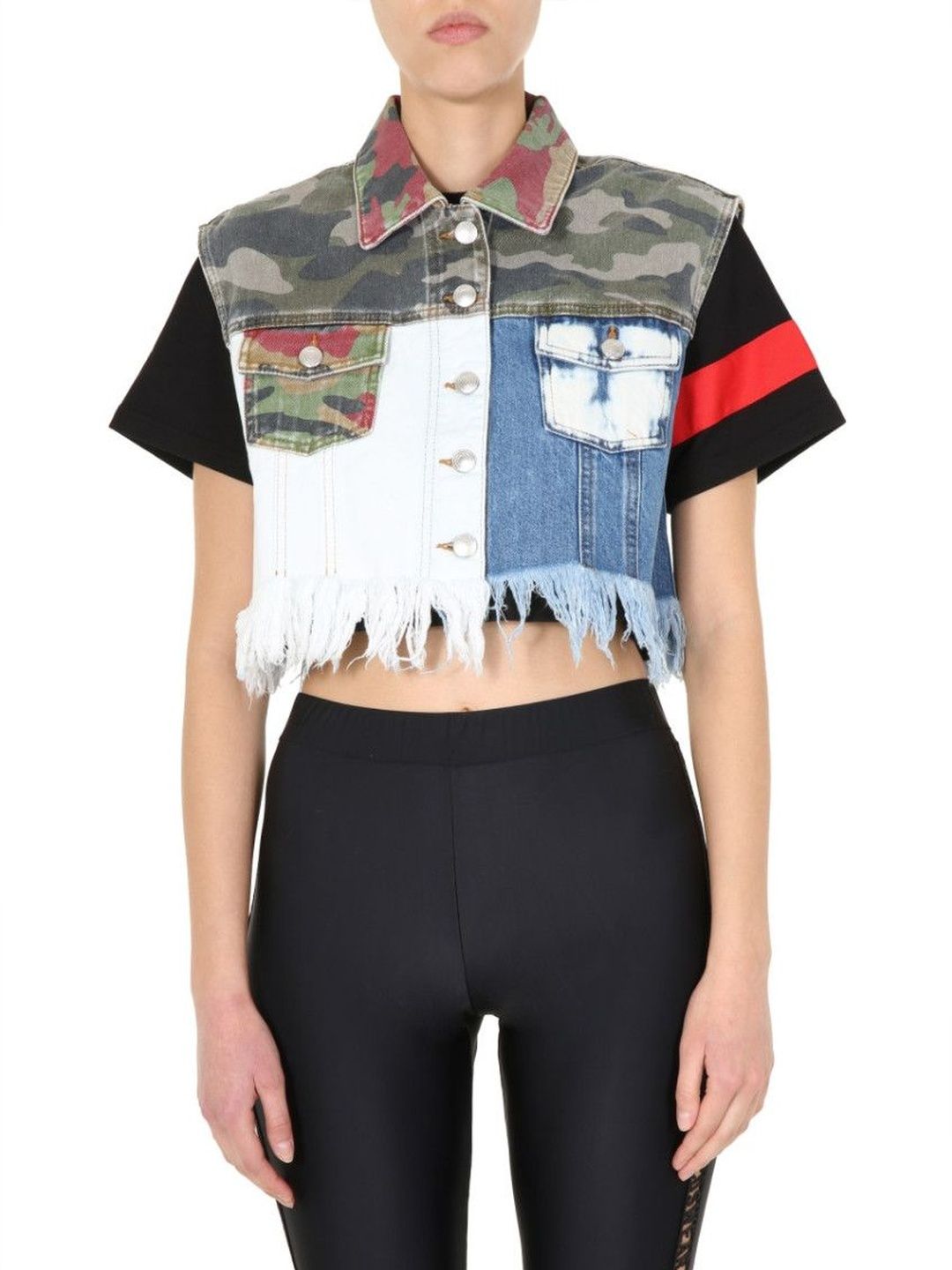 GCDS Multicolor Patchwork Shirt Collar Jacket-picture-37