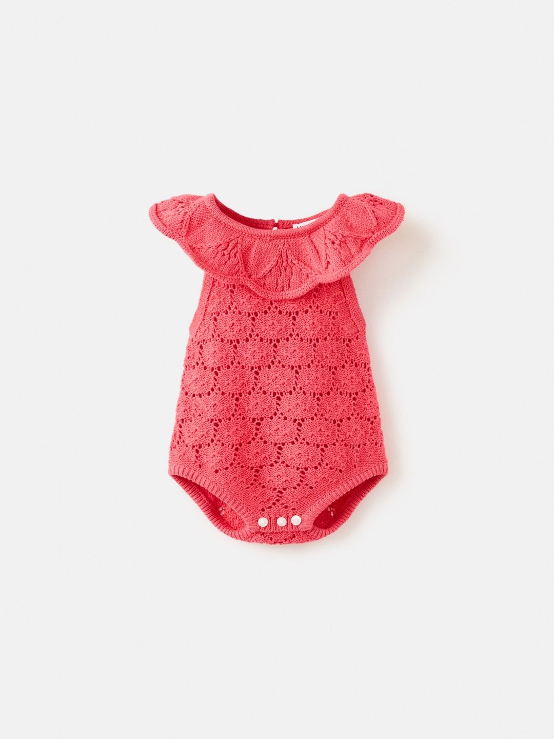 Mango Kids Unisex Kids Organic Cotton with Ruffles Jumpsuit-picture-15