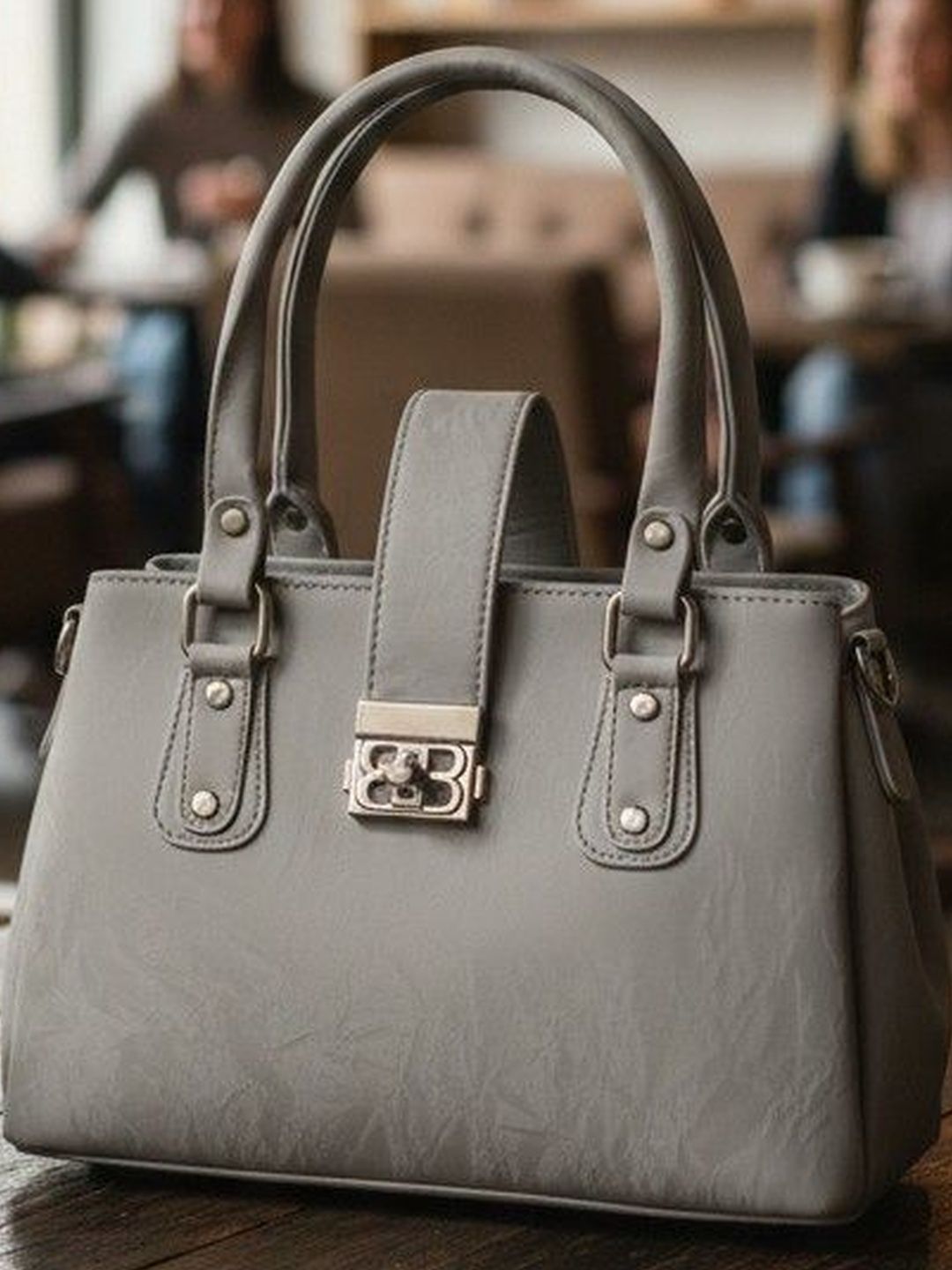 ShopCircuit Textured Structured Handheld Bag with Quilted-picture-24