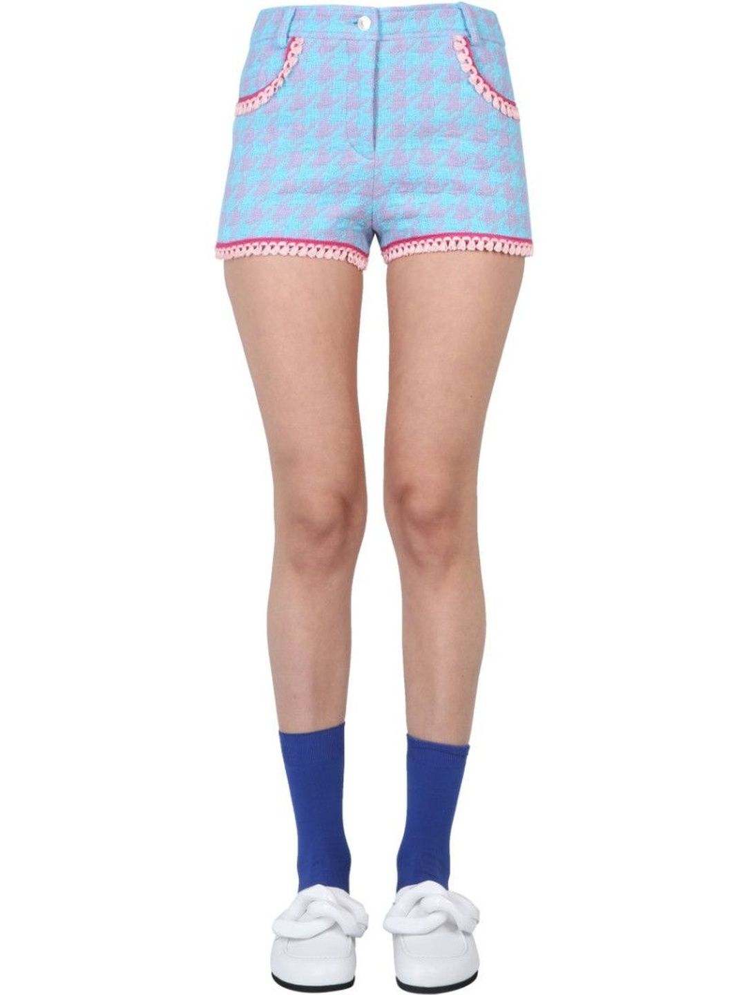moschino Blue Houndstooth Shorts-picture-36