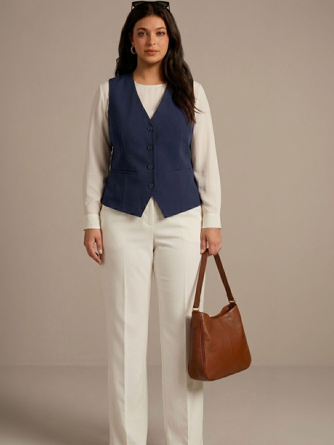 THE CLASSIC TOGS V-Neck Woven Formal Waistcoat-picture-25