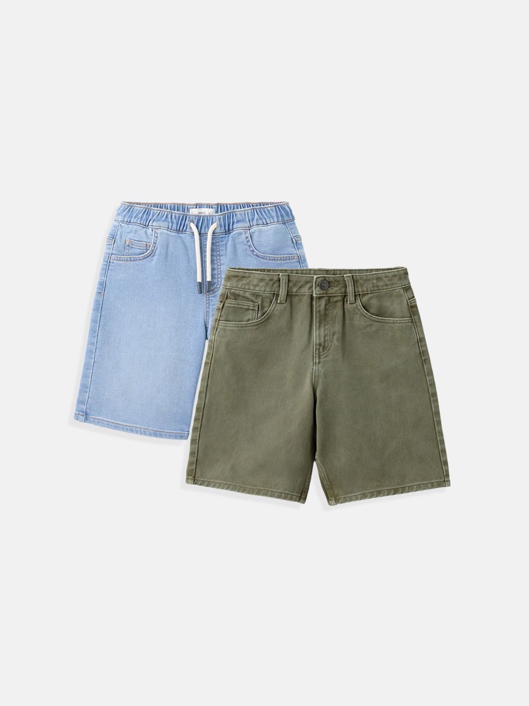 Mango Kids Boys Pack of 2 Pure Cotton Shorts-picture-41