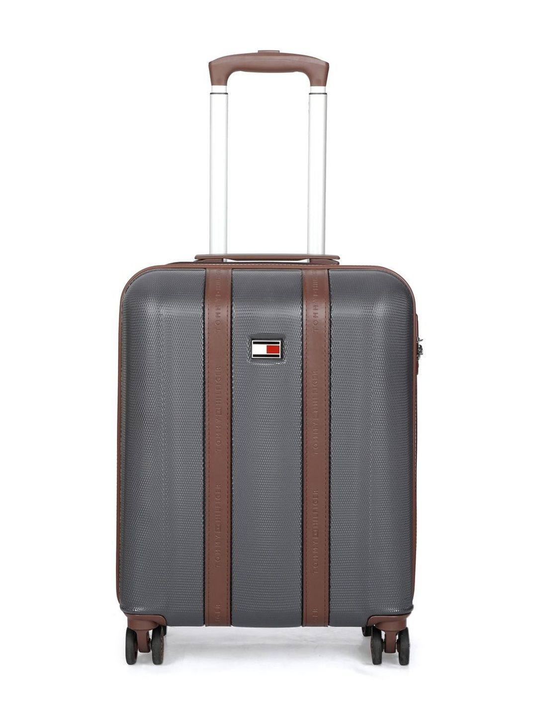 Tommy Hilfiger Textured Polycarbonate 360-Degree Rotation Mesh Trolley Bag-image-26
