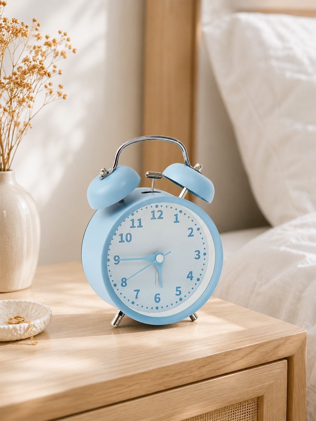 Archies Turquoise Blue Contemporary Alarm Clock-image-9
