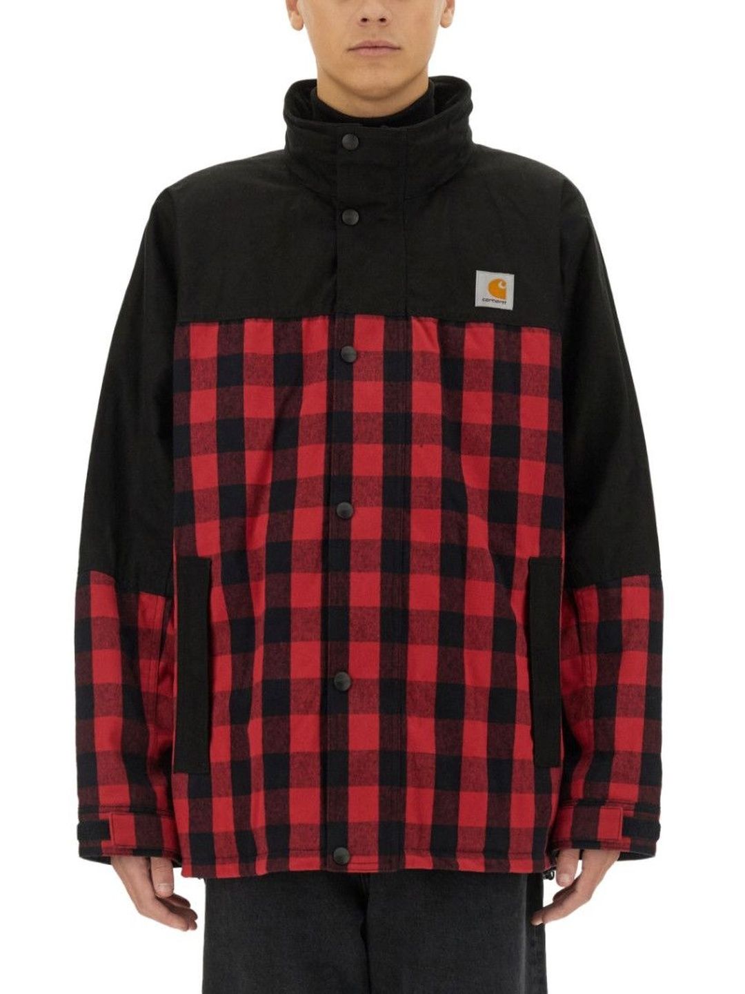 Junya Watanabe Black Plaid Mock Collar Jacket-picture-52