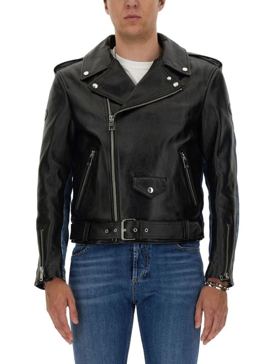 Alexander McQueen Black Solid Biker Jackets-picture-26