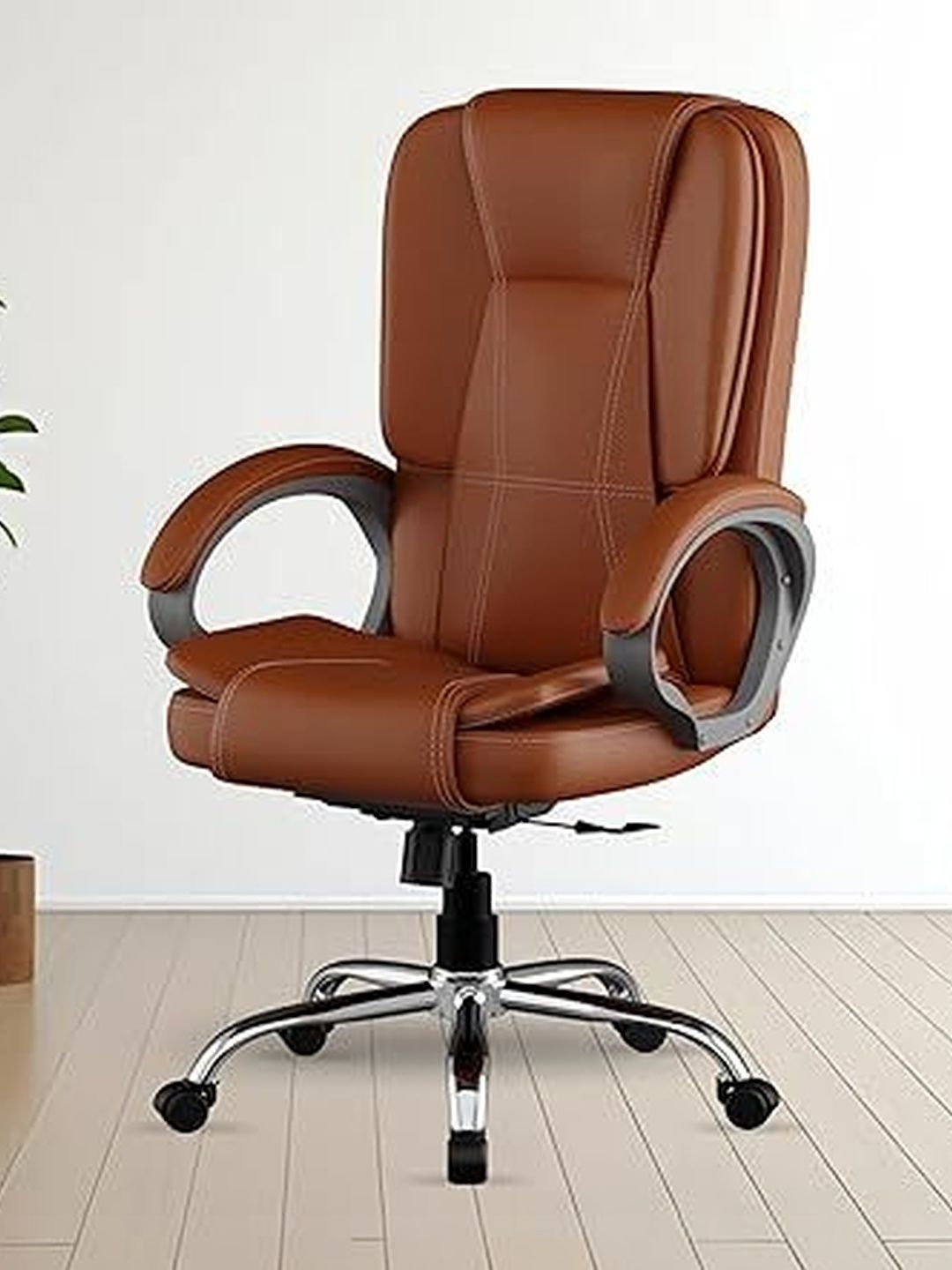 FUGO Brown Adjustable Seat Height Study Arm Chair-picture-15