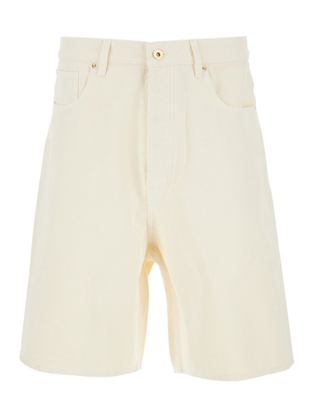 Off White Solid Shorts-image-28