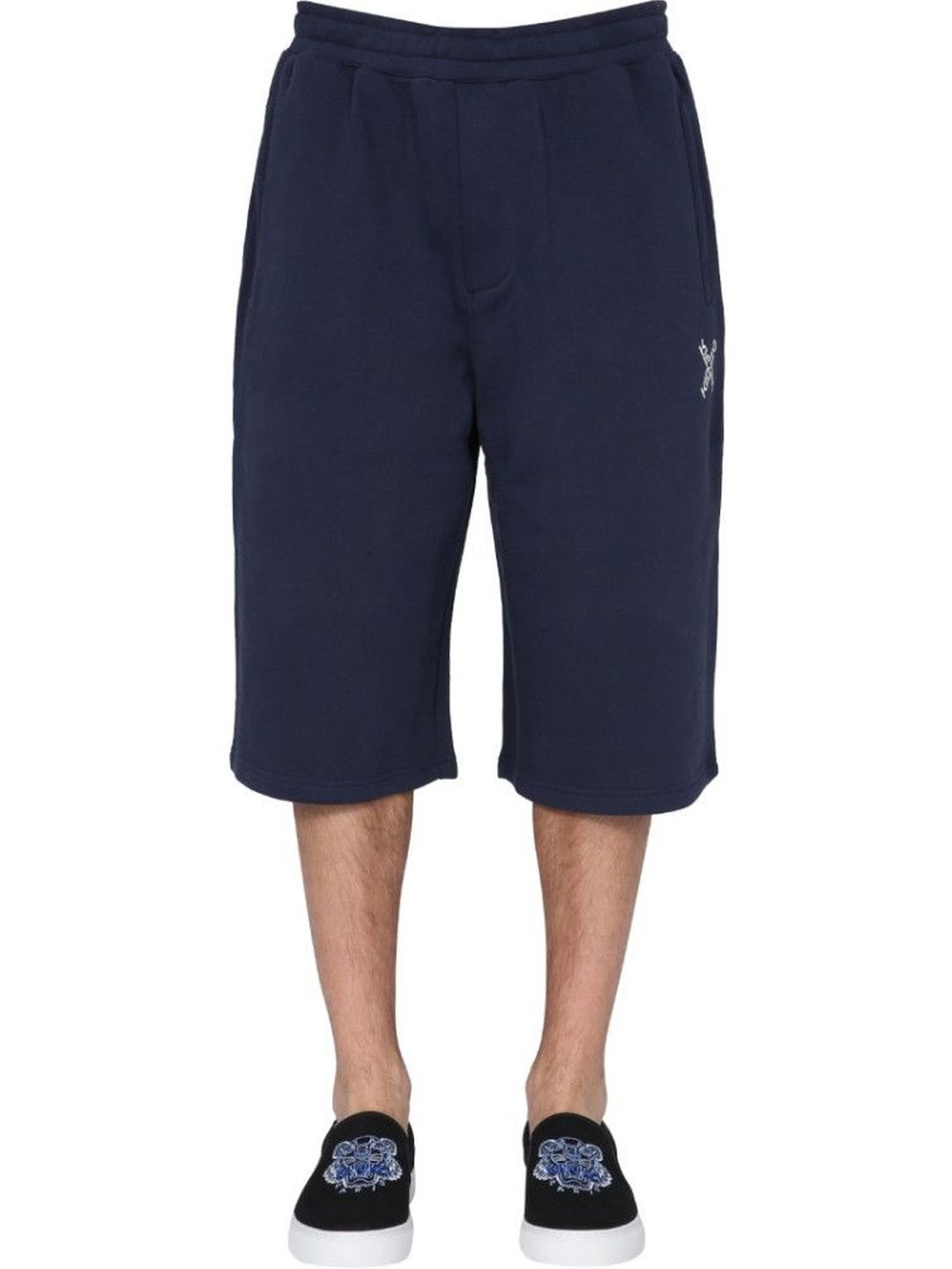 Navy Blue Solid Shorts-image-35