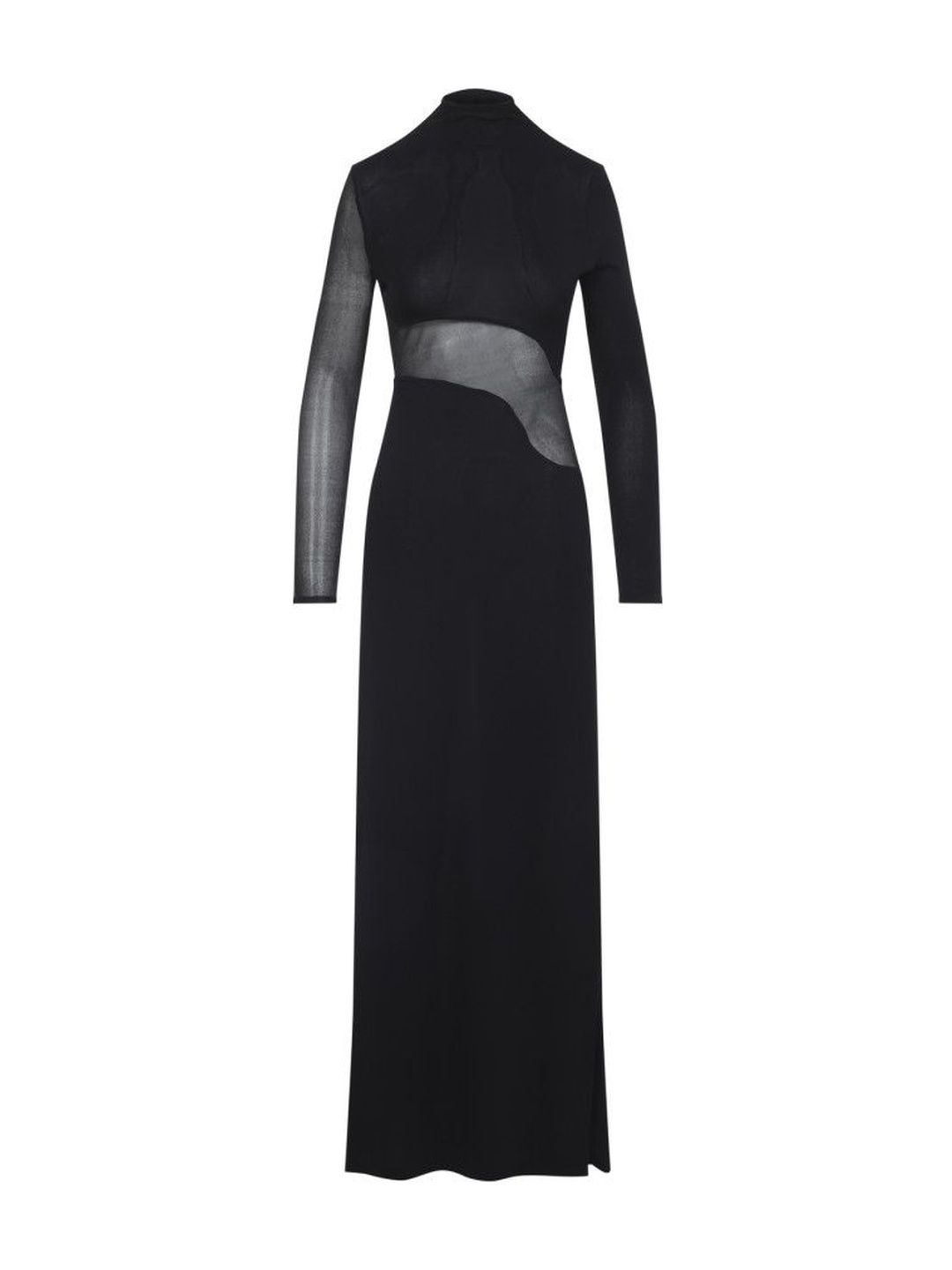ALAIA Black Bodycon Viscose Long Dress-picture-42