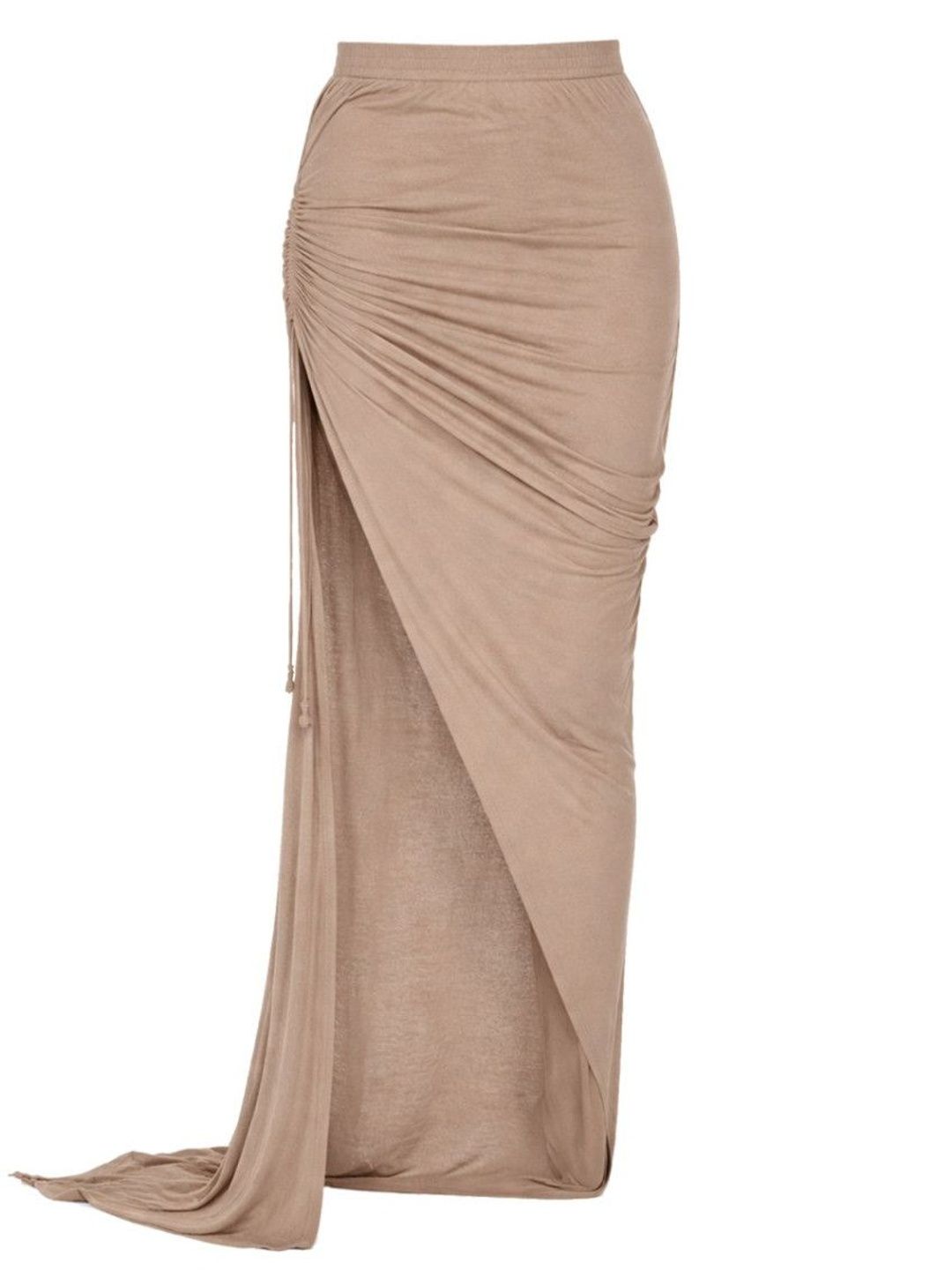 Rick Owens Beige Solid Maxi Skirt-picture-23