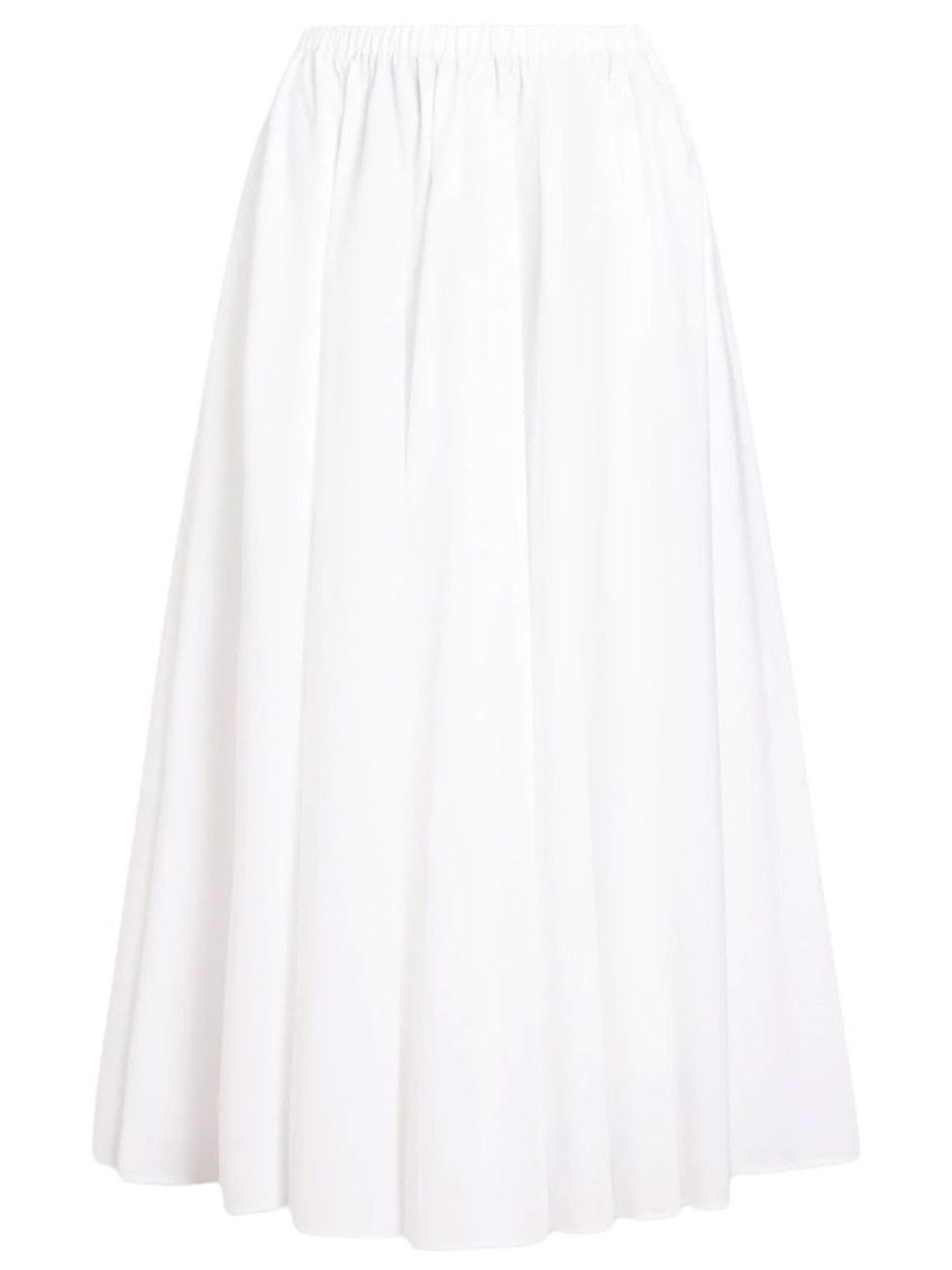 Patou White Solid Midi Skirt-picture-48