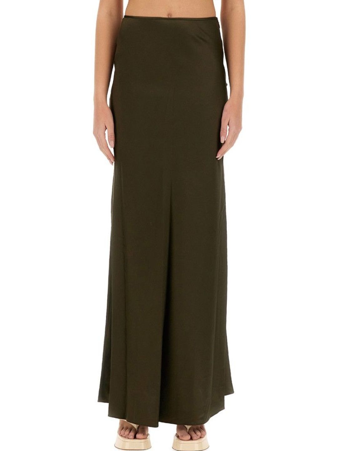 Staud Green Solid Maxi Skirt-picture-34
