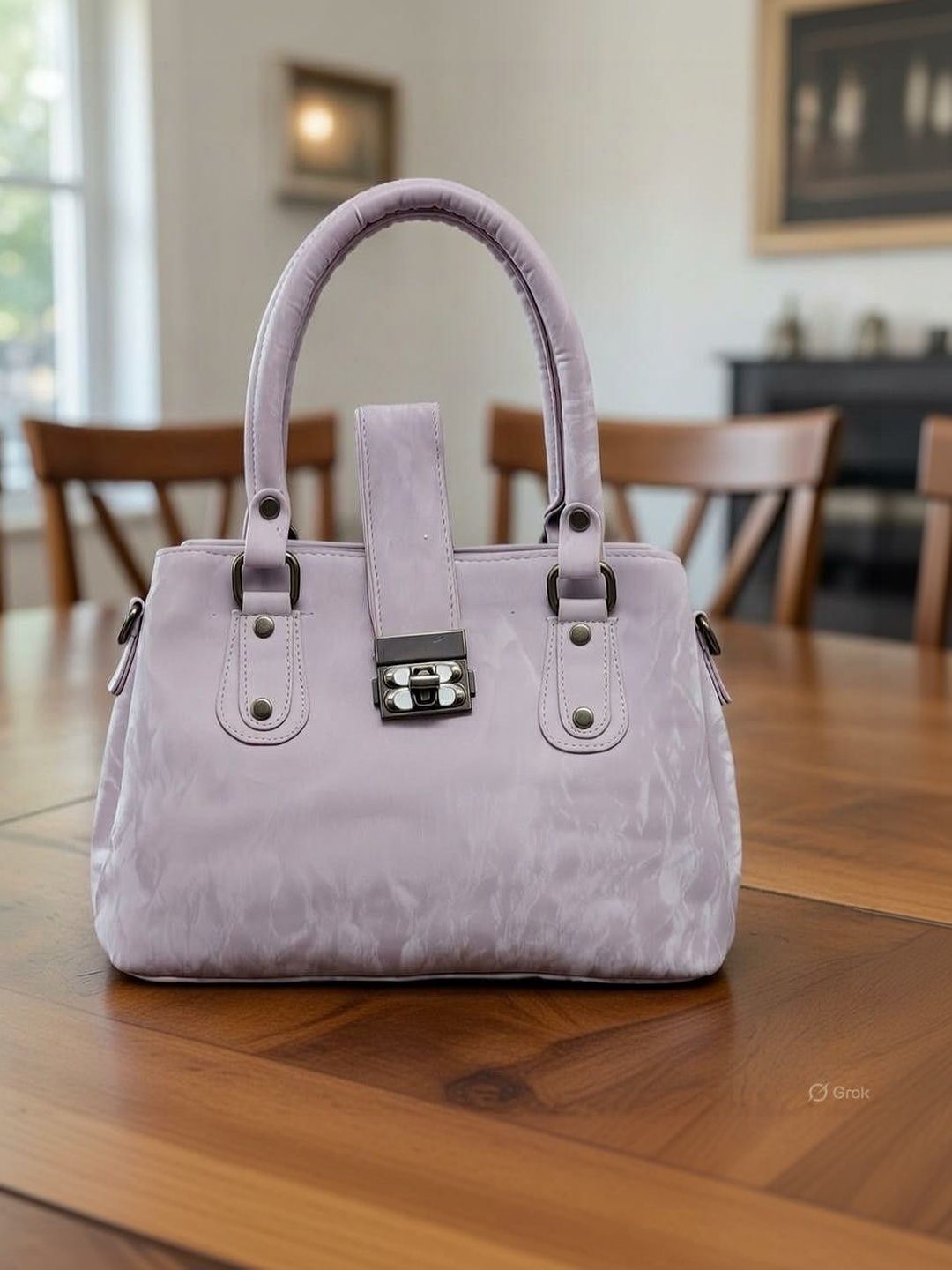 ShopCircuit Textured Structured Handheld Bag with Quilted-image-33