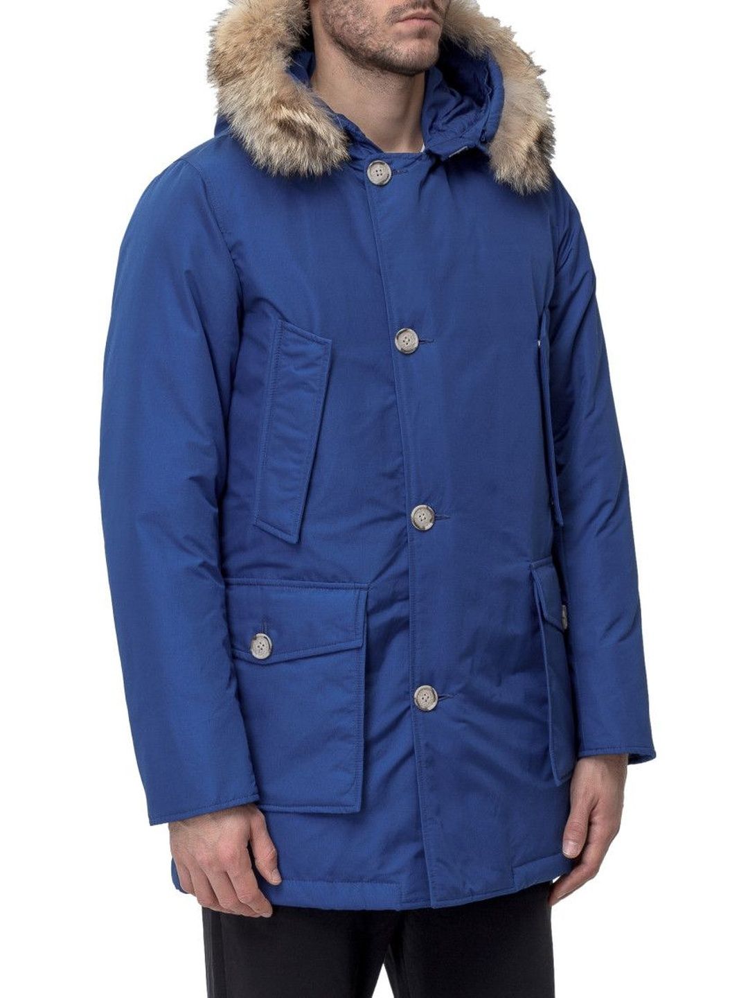 woolrich Blue Solid Hood Jacket-picture-19
