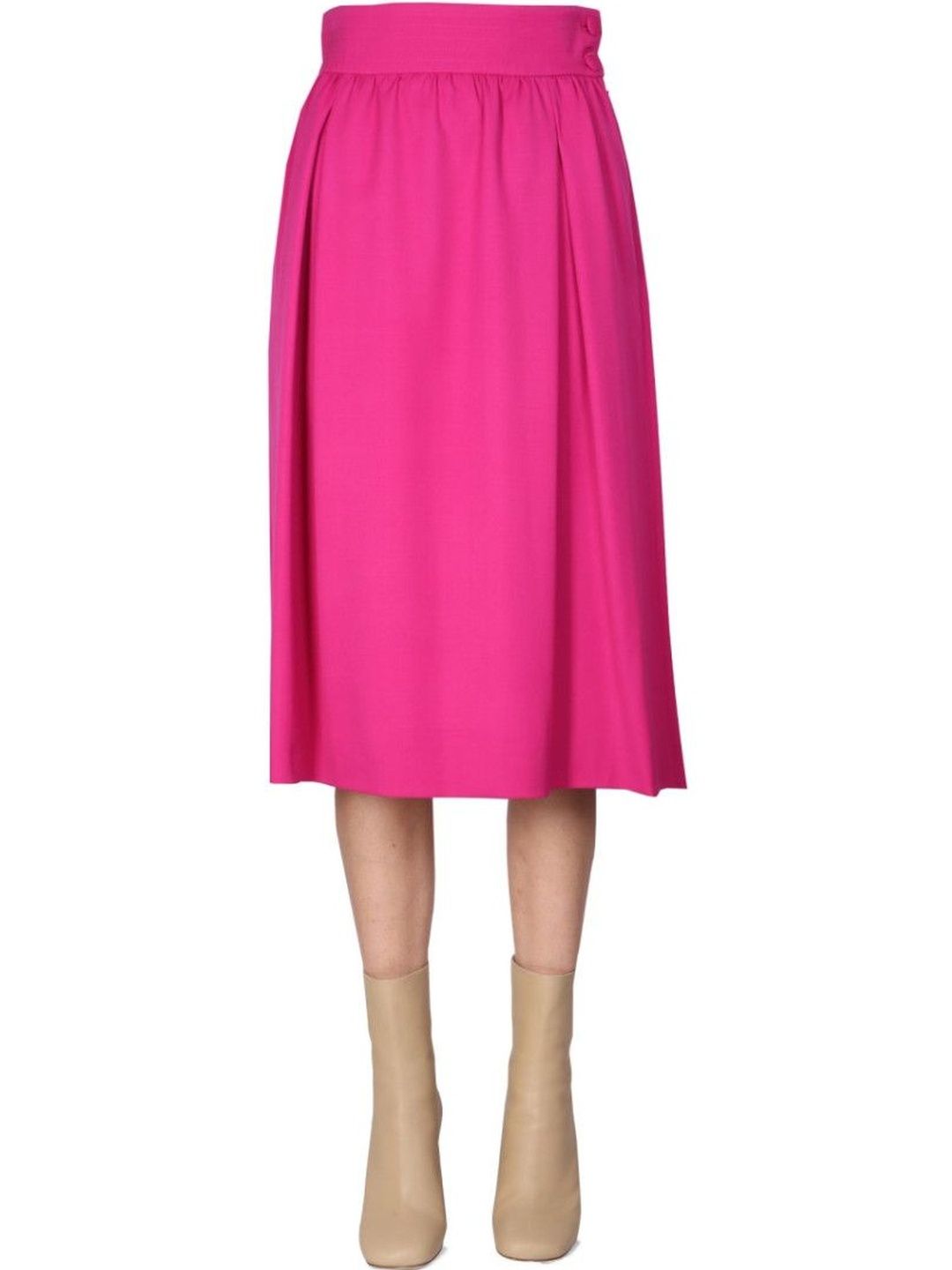 MOSCHINO Pink Solid Midi Skirt-picture-17