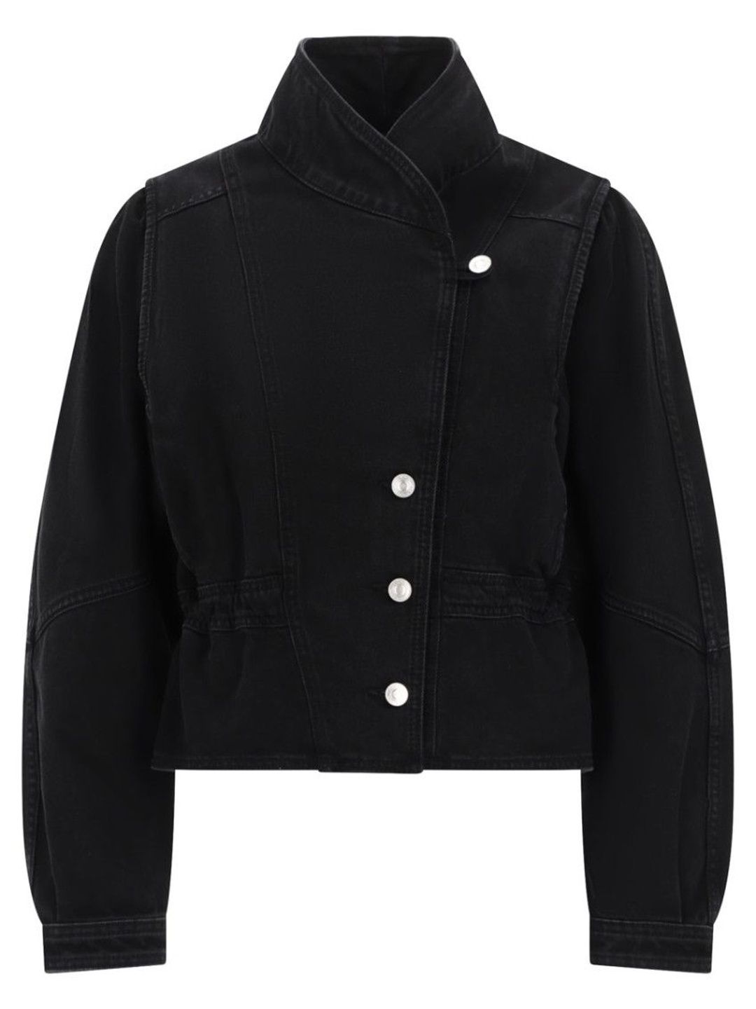 Isabel Marant Black Solid Mock Collar Jacket-picture-12