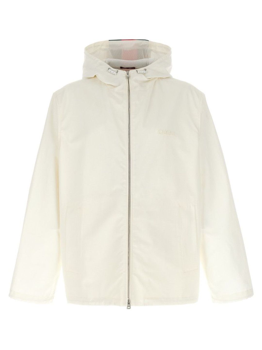 Gucci White Logo Hood Jacket-image-48