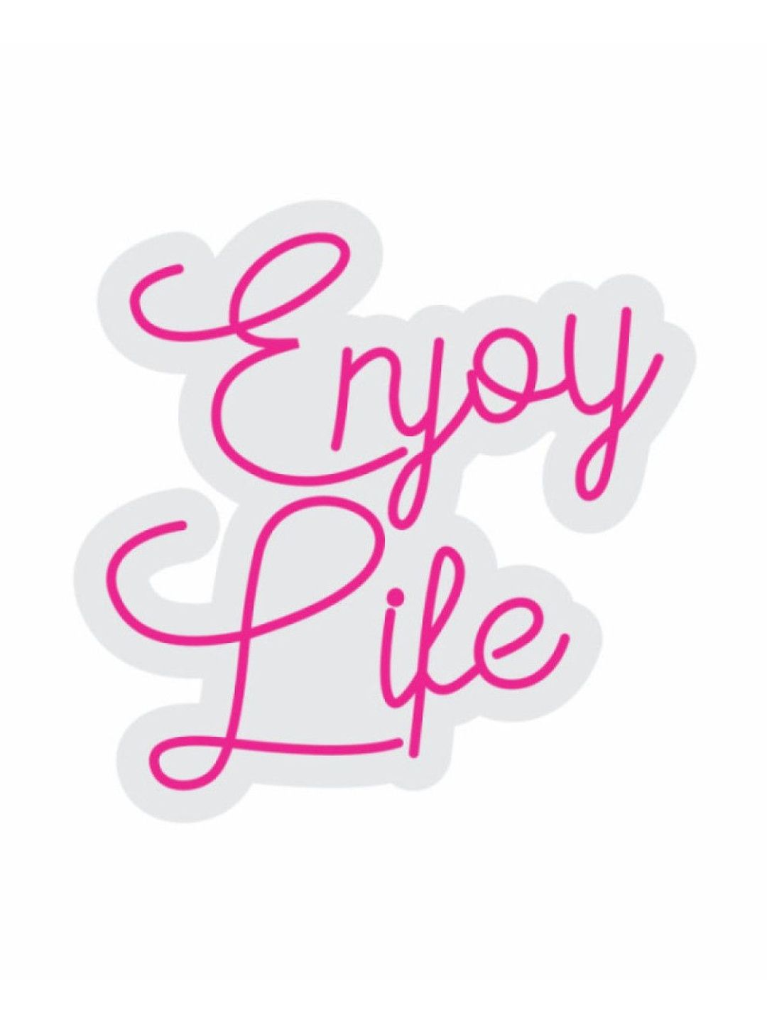 Custom Neon Pink Enjoy Life Design Neon Sign-image-3