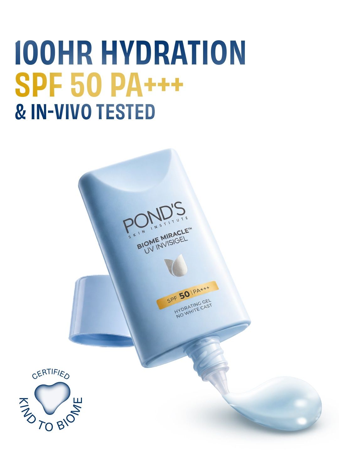 Ponds BIOME Miracle SPF50 PA+++ UV Invisigel Moisturiser -50 g-image-49