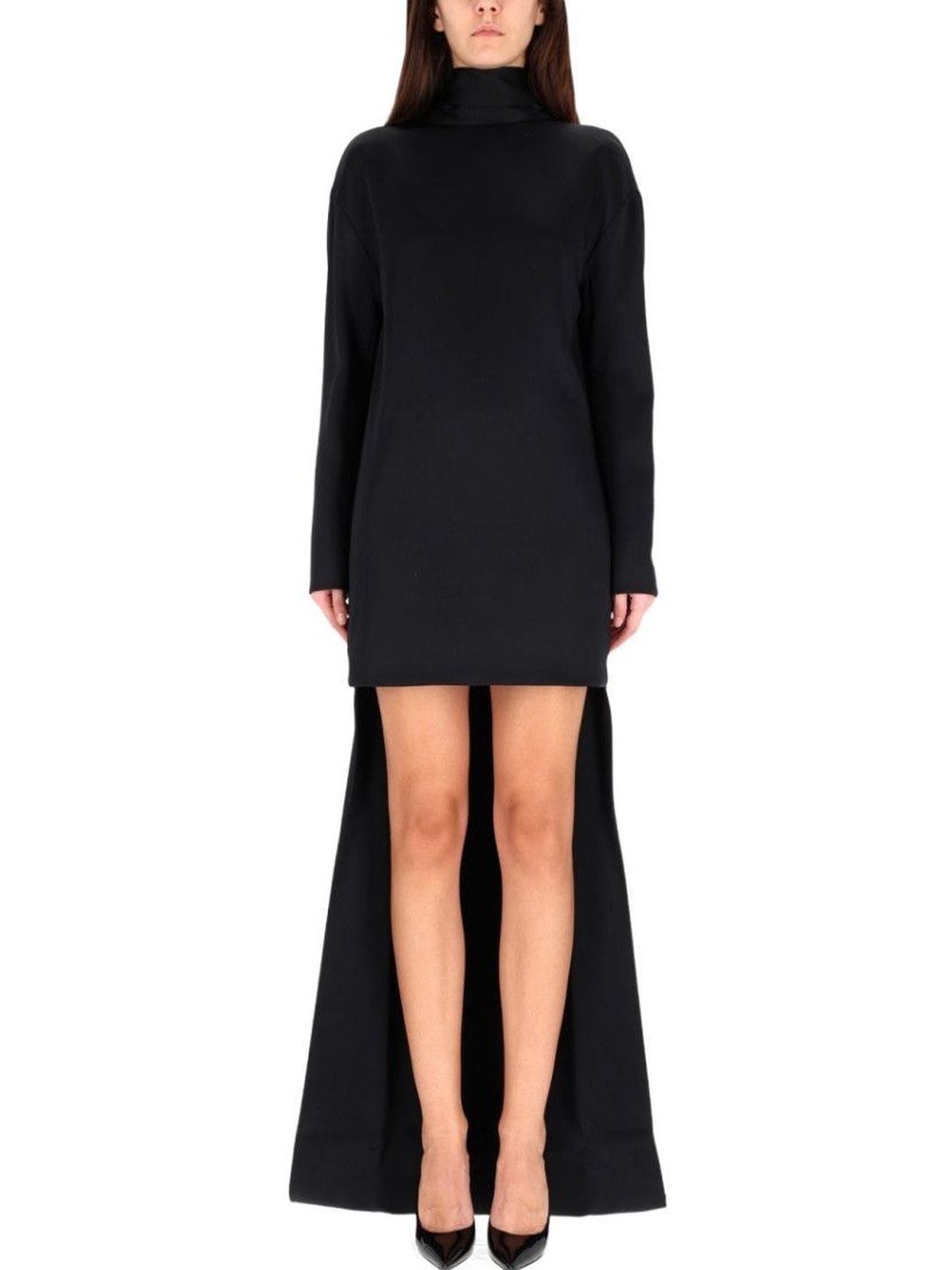 Tom Ford Black Solid Turtle Neck Mini Dress-picture-30