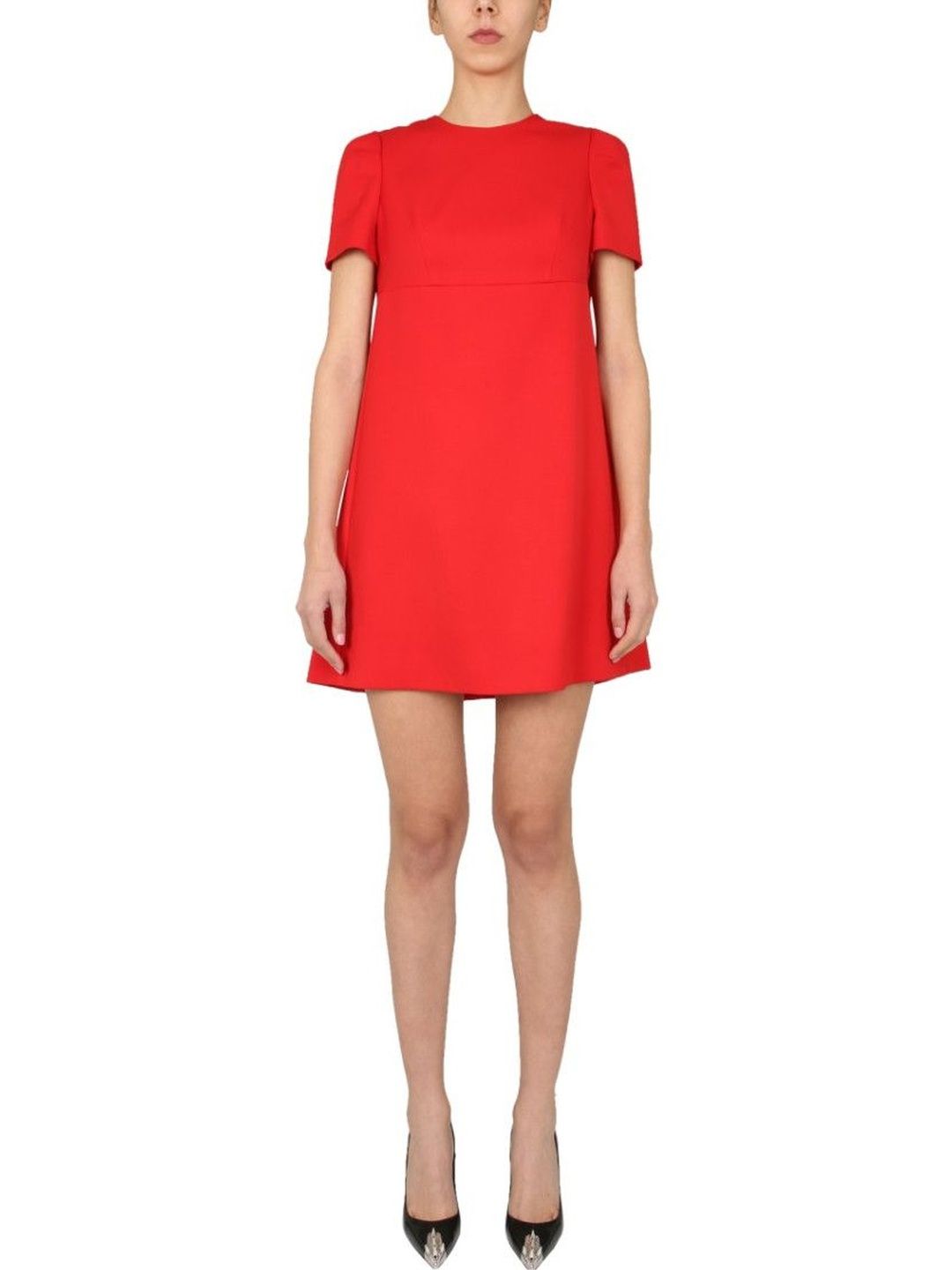 Alexander McQueen Red Round Neck Mini Dress-picture-28