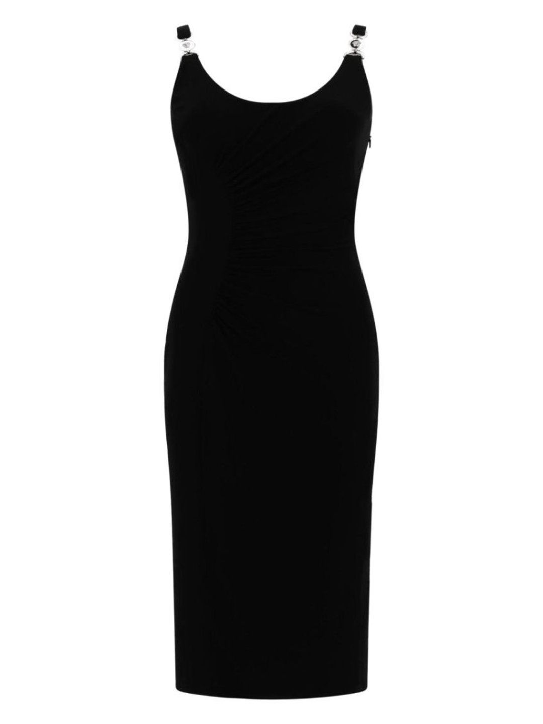 Versace Black Scoop Neck Midi Dress-picture-12