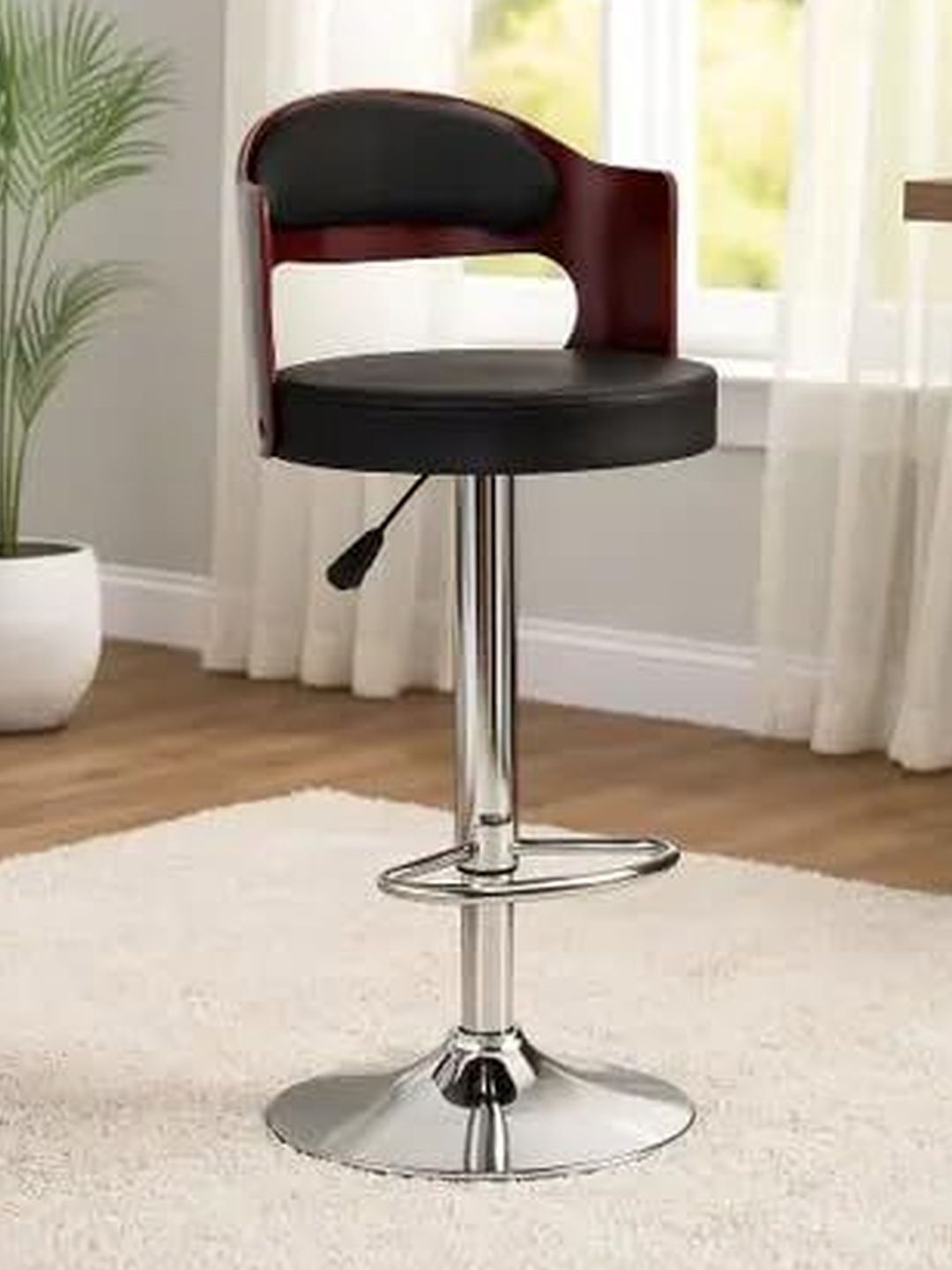 FUGO Brown & Black Adjustable Seat Height Study Arm Chair-picture-33