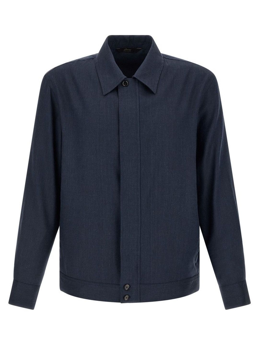 Brioni Blue Shirt Collar Jacket-picture-58