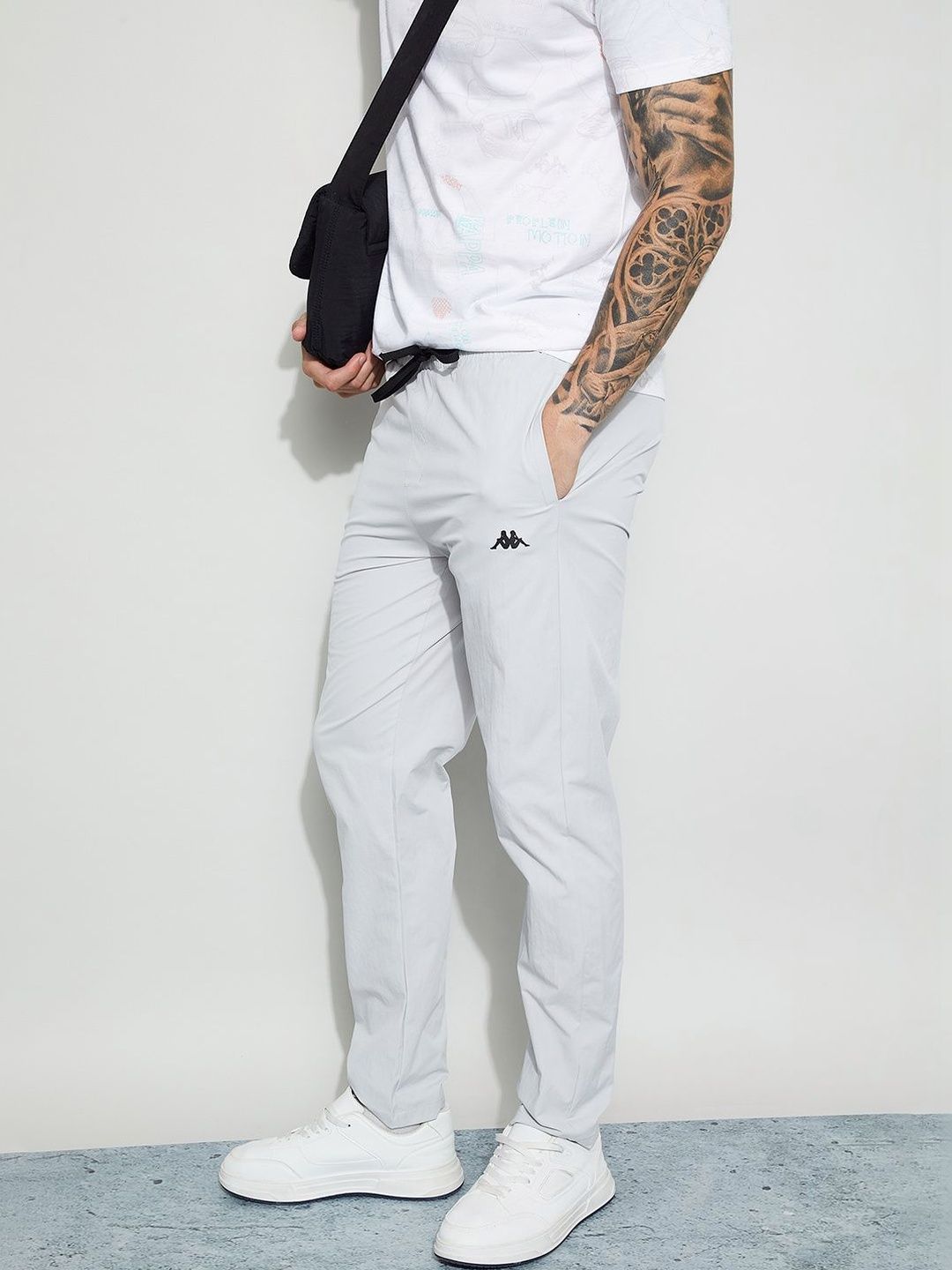 Kappa Men Regular Fit Brand Logo Training Track Pants-picture-44