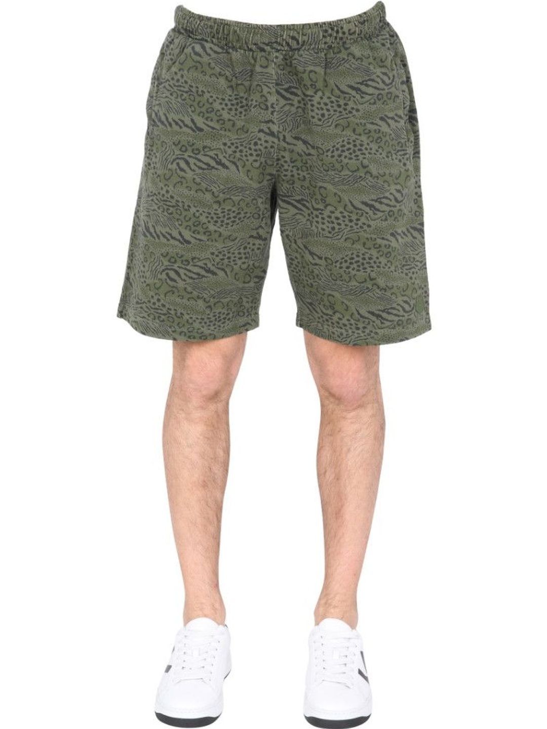 kenzo Brown Animal Print Shorts-picture-22