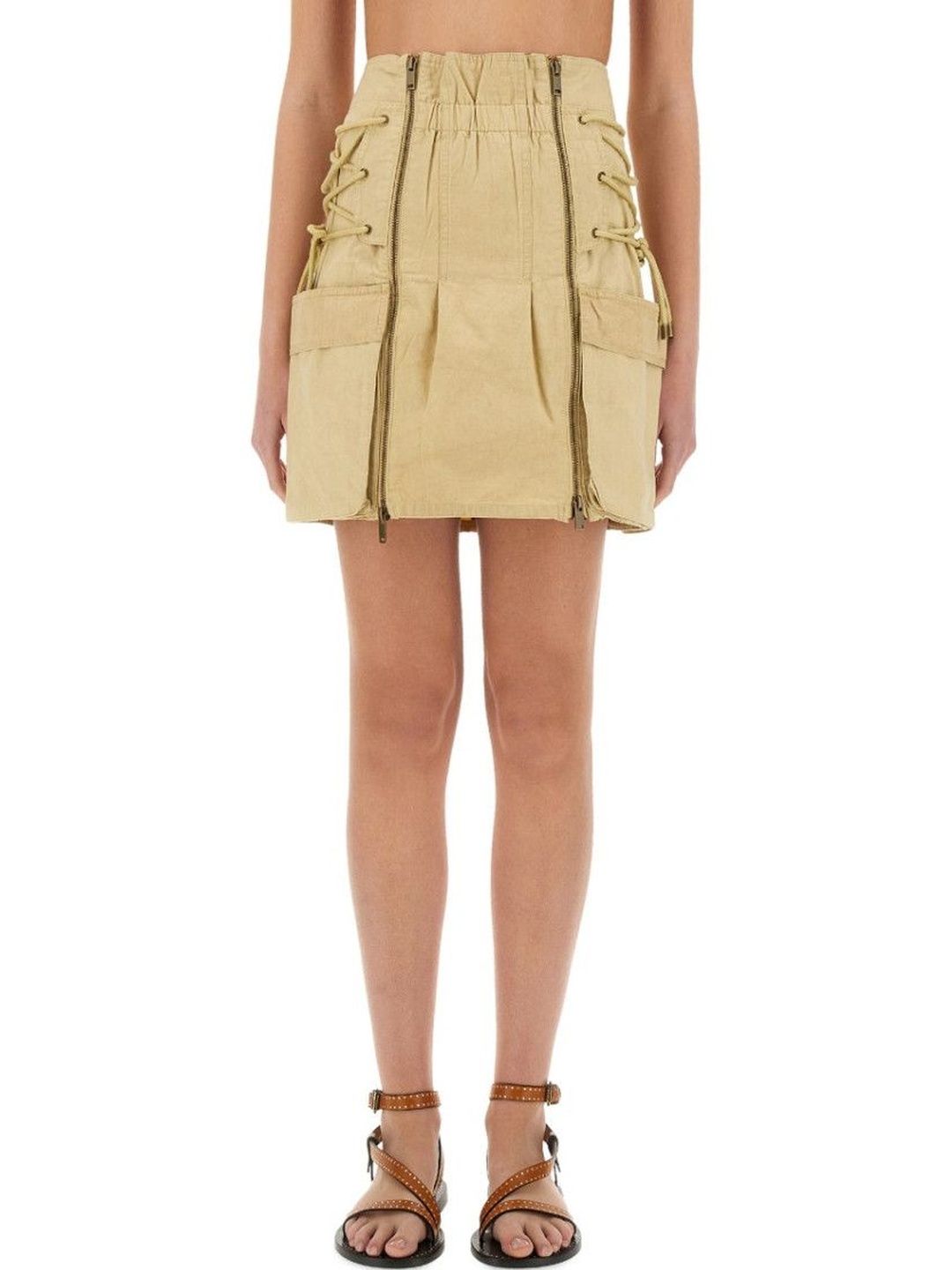 Isabel Marant Beige Solid Mini Skirt-picture-28