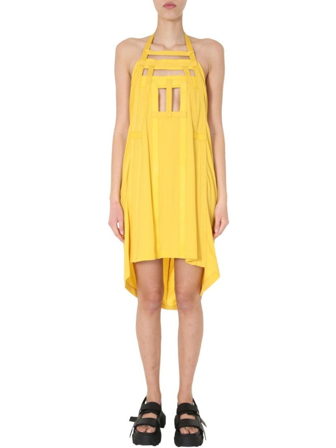 Rick Owens Yellow Halter Neck Midi Dress-picture-30