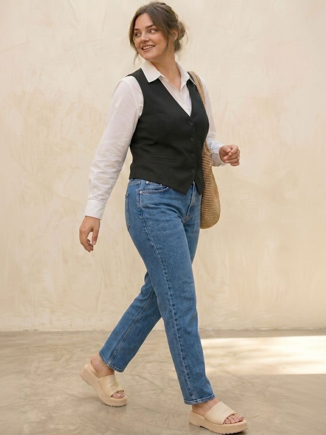 THE CLASSIC TOGS V-Neck Woven Formal Waistcoat-picture-37