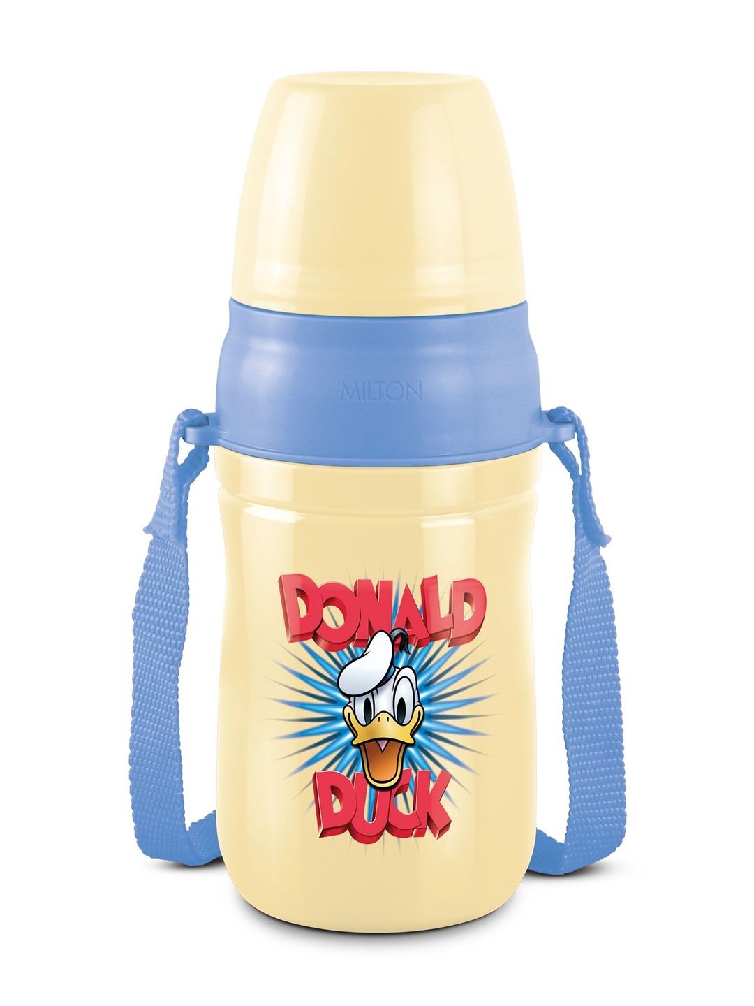 Milton Beige & Blue Single Plastic Cartoon Characters Single Wall Vacuum Water Bottle-picture-18
