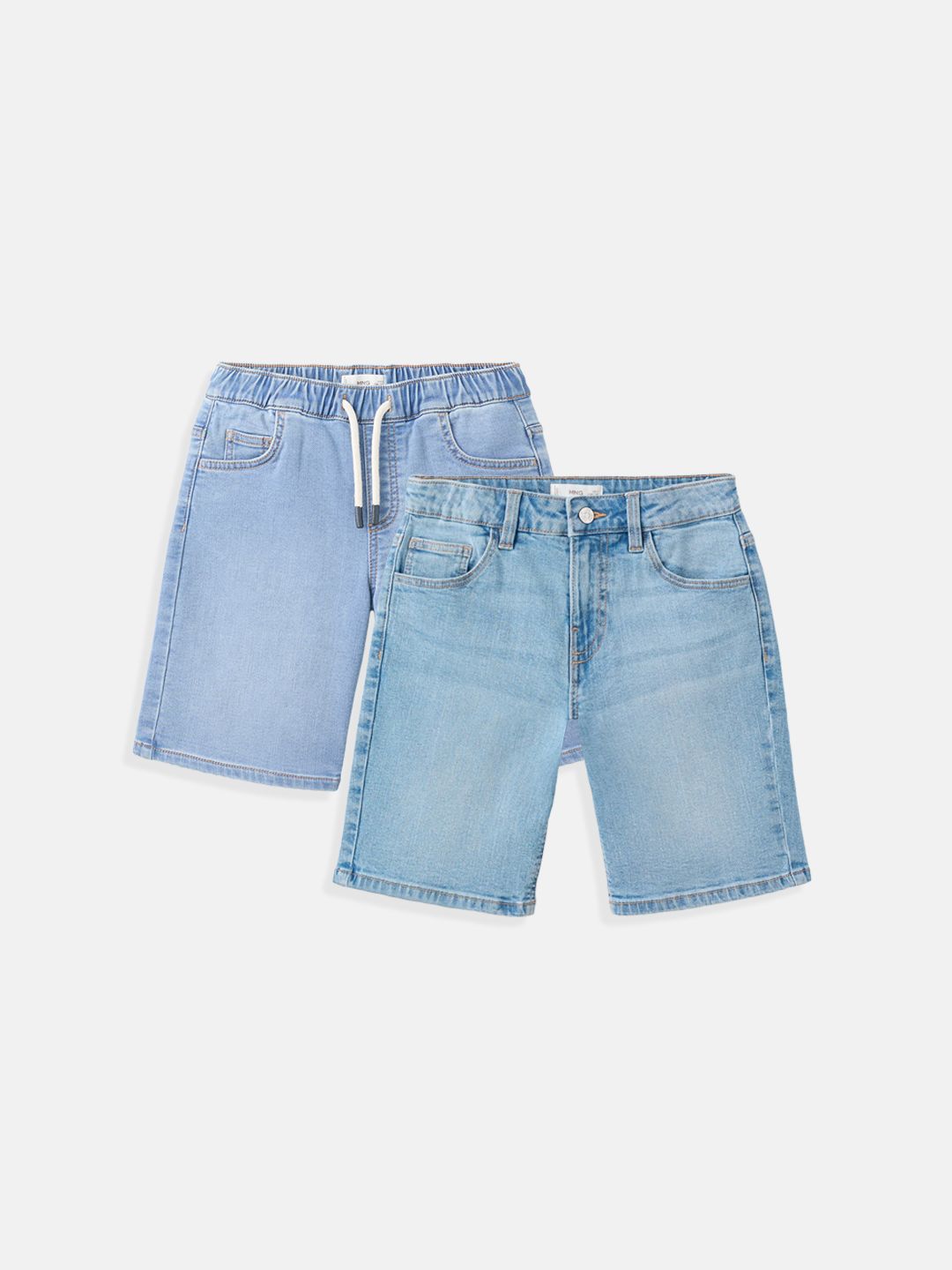 Mango Kids Boys Pack of 2 Denim Shorts-picture-6