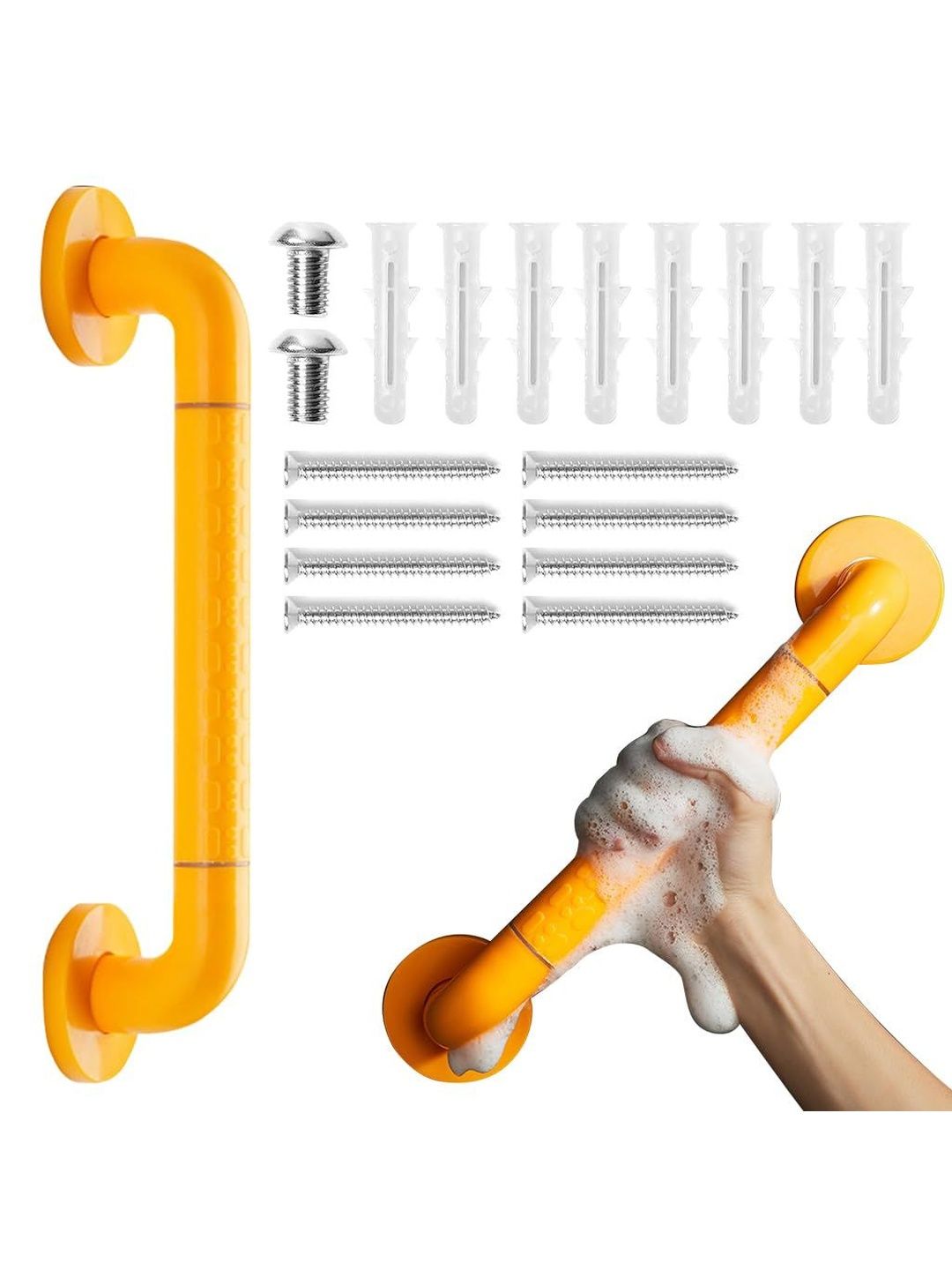 MAYCREATE Yellow Textured Stainless Steel Towel Holder-picture-12