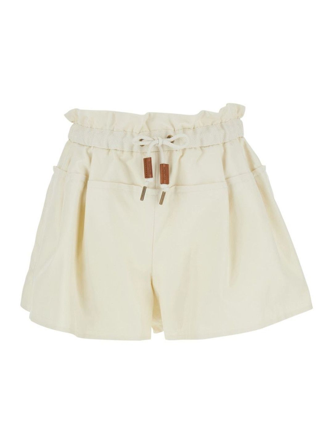 moncler White Solid Shorts-picture-35