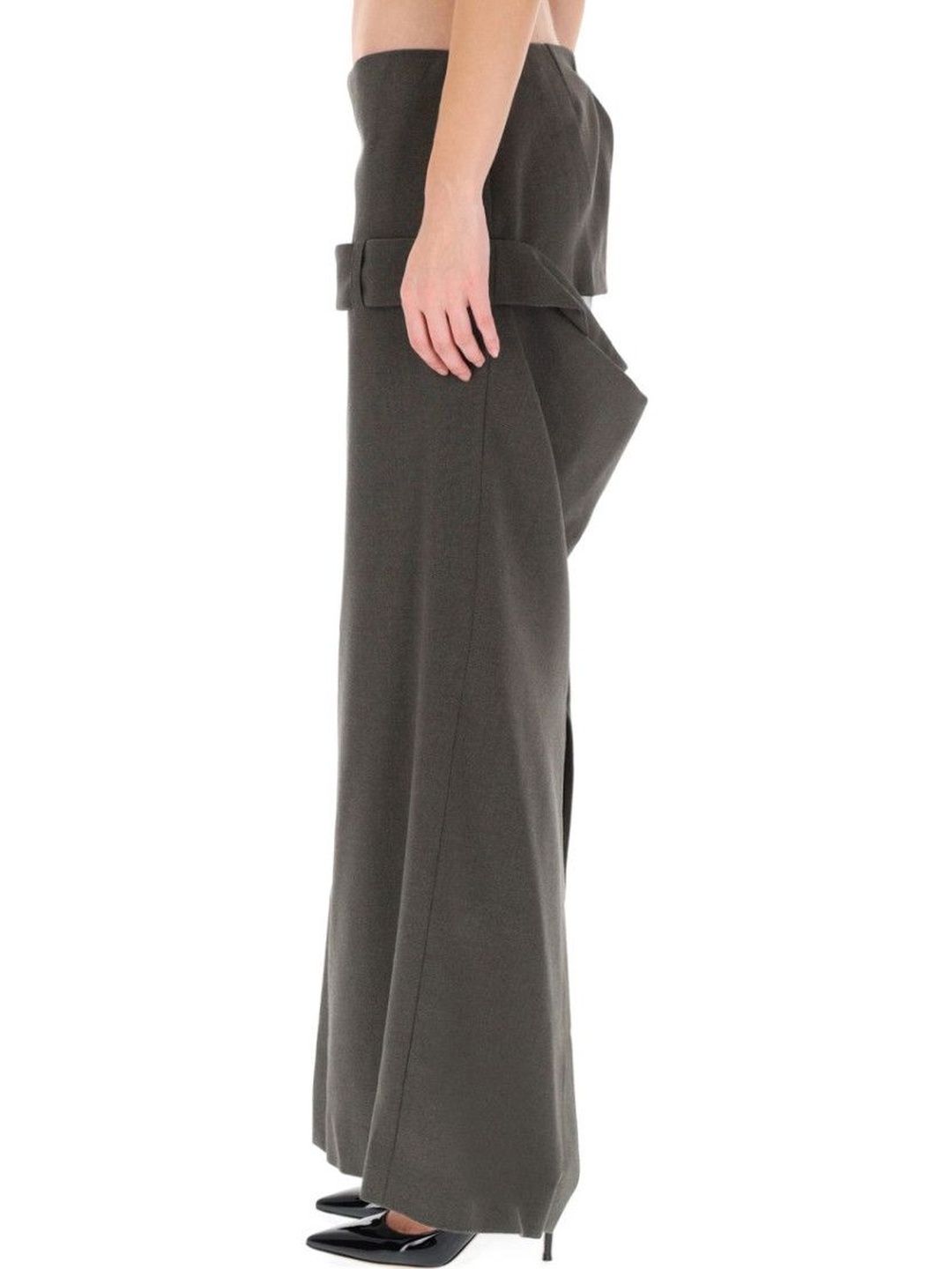 Jean Paul Gaultier Grey Solid Maxi Skirt-image-27