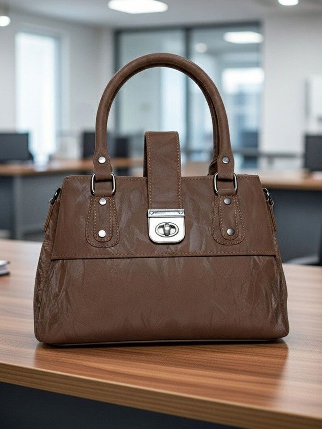 ShopCircuit Textured Structured Handheld Bag-picture-51