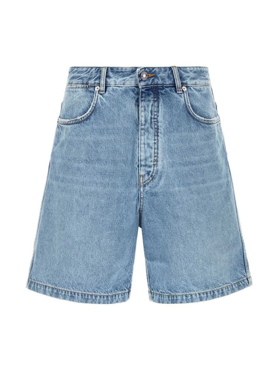 Blue Solid Shorts-image-47