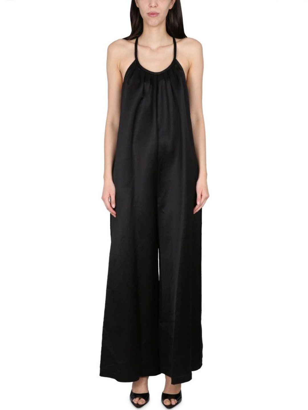 alysi Black Solid Halter Neck Jumpsuit-picture-28