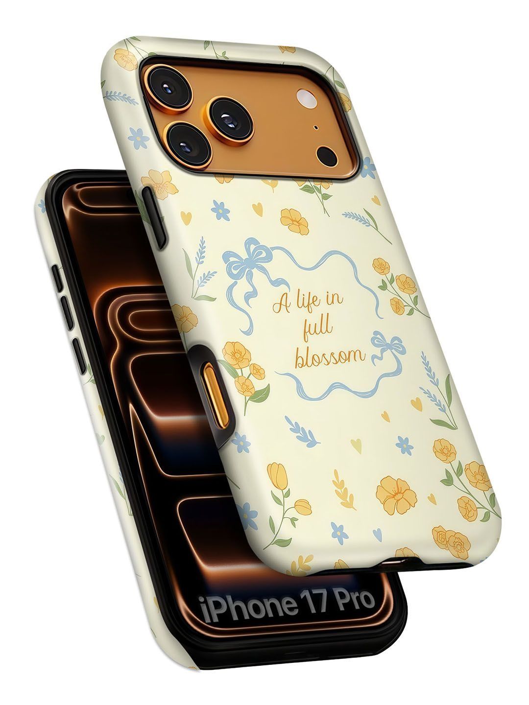 QRIOH Floral Printed iPhone 17 Pro Back Case Mobile Accessories-picture-27