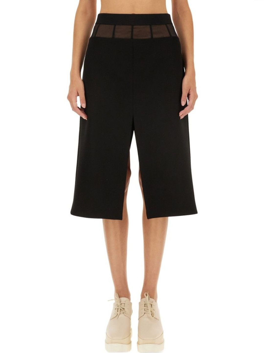Stella McCartney Black Solid Midi Skirt-image-20